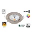 Inbouw LED Spot 5w Flat, 450 Lumen, 2200K, Kantelbaar, IP54, CRI90, Staal Armatuur, Gatmaat 75mm, 2 Jaar Garantie