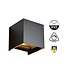 LED-Wandleuchte Cube 2x3 Watt, 2x 270 Lumen, dimmbar, IP65, Schwarz, 2 Jahre Garantie