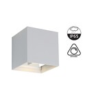 LED-Wandleuchte Cube 2x3 Watt, 2x 270 Lumen, dimmbar, IP65, Weiß, 2 Jahre Garantie