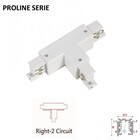 Proline Serie - 3 Fase Rail 4 Wire T-Verbinding -RECHTS - BINNENLIJN  - Wit