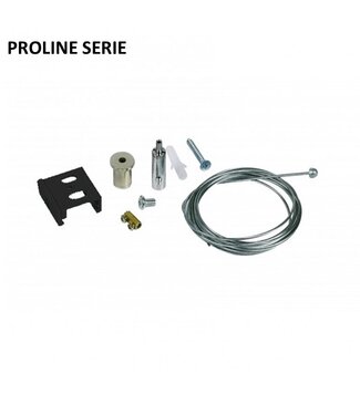 Proline Serie - 3 Fase Rail Ophangset met Plafondbeslag - Zwart