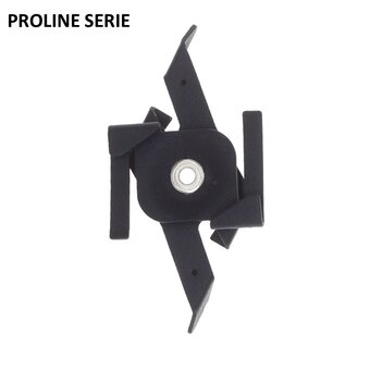 Proline Serie - 3 Fase Rail 4 Wire Systeemplafondbeslag - Zwart
