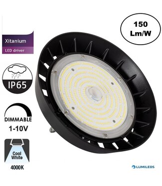 High Bay Led Ufo 200w, 30000 Lumen, 4000K Neutraal Wit, IP65, 1-10v Dimmable Philips LED Driver, 5 Jaar Garantie