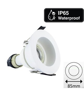 Led-Spothalterung vertieft weiß, IP65, inkl. GU10-Anpassung