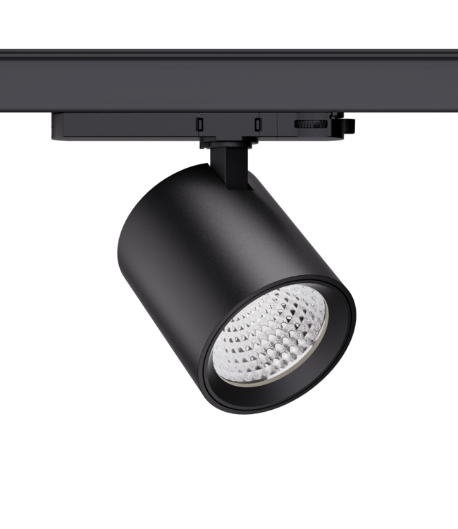 PRIME 3-Phasen-LED-Schienenstrahler mit Leistungsschalter: 6-20 W, CCT-Schalter, 620 bis 1950 Lumen, CRI>90, schwarzes Gehäuse, 5 Jahre Garantie