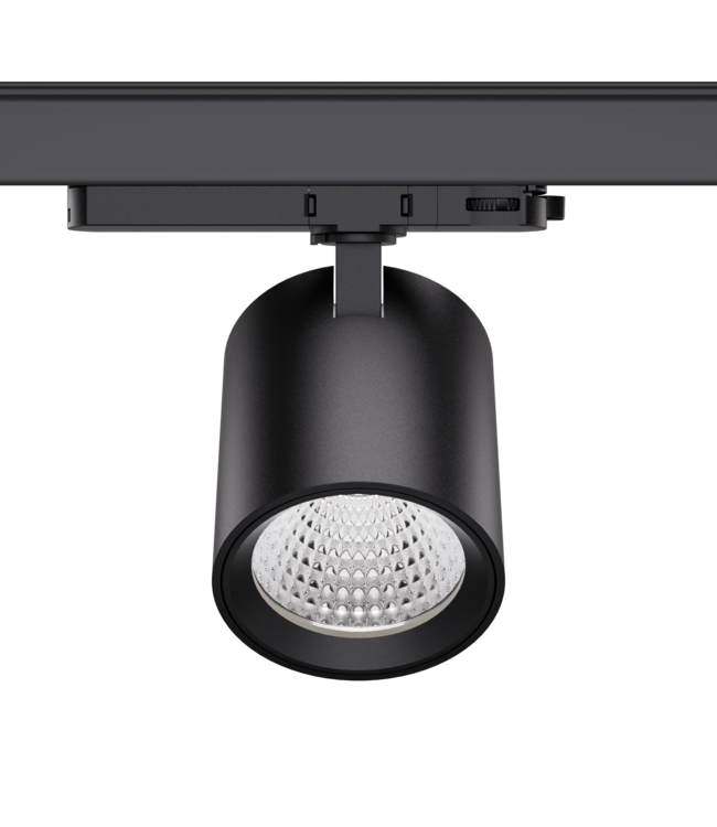 PRIME 3-Phasen-LED-Schienenstrahler mit Leistungsschalter: 6-20 W, CCT-Schalter, 620 bis 1950 Lumen, CRI>90, schwarzes Gehäuse, 5 Jahre Garantie