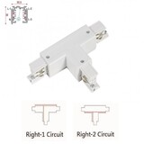 Universele 3 Fase Rail 4 Wire T-Verbinding -RECHTS - BINNENLIJN en BUITENLIJN - Wit