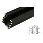 3-Phasen-Schiene 4-Leiter schwarz - bis zu 2 Meter verfügbar