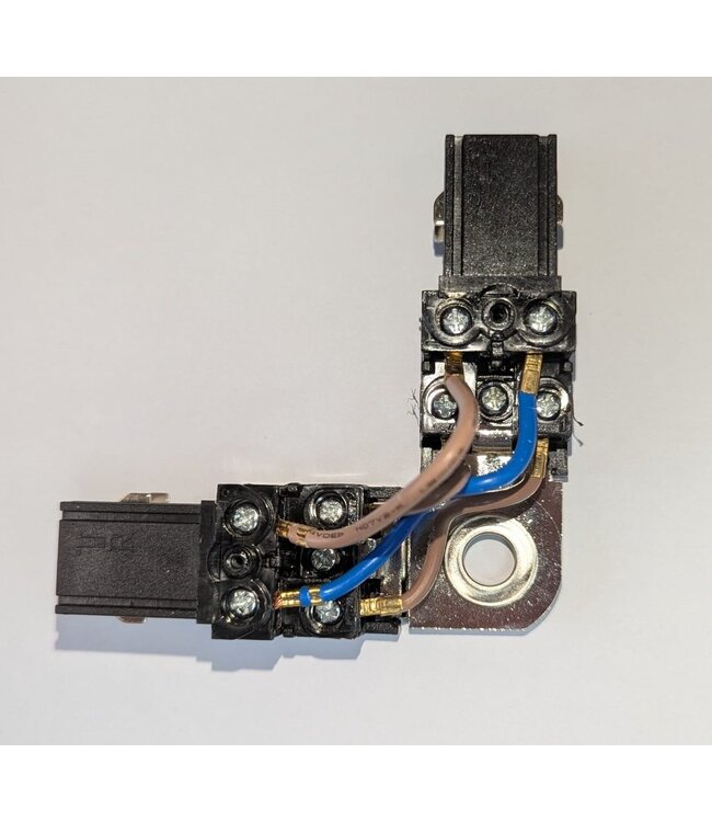 Universele 3 Fase Rail 4 Wire L-Hoekverbinding - BINNENLIJN en BUITENLIJN - Zwart