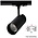 1 Fase Rail armatuur met GU10 Fitting met koker, Zwartkleurige behuizing