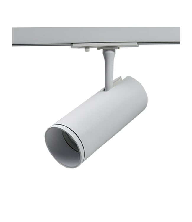 1-Phasen-Rail Spot mit GU10 Tube-Fassung, weißes Gehäuse