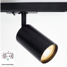 1-Phasen-Schienenstrahler Luxe Kurz | GU10-Fassung | Schwarzes Gehäuse