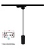 1 Fase Rail Hanglamp Zwart, Kabellengte 150cm, Met GU10 Fitting