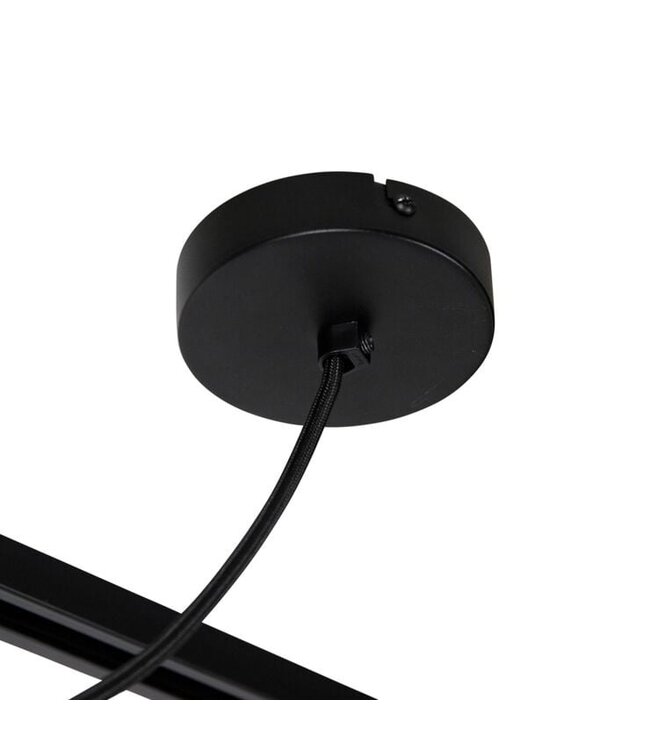 1 Fase Rail 2 wire Middenaansluiting - Incl. Afdekplaat Rond Zwart