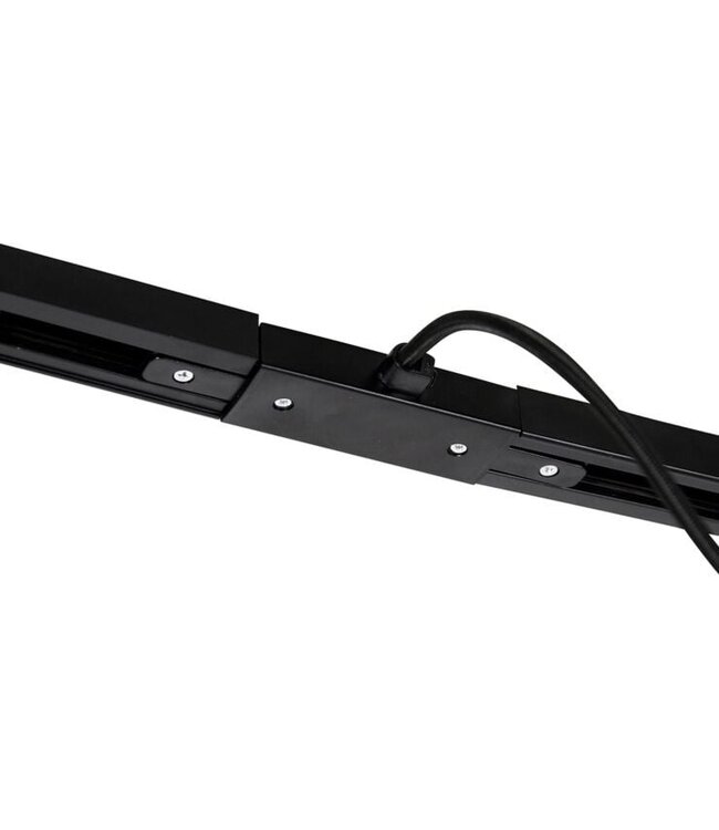 1 Fase Rail 2 wire Middenaansluiting - Incl. Afdekplaat Rond Zwart