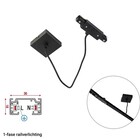 1-Phasen-Schiene 2-adrig Mittenanschluss – inkl. Abdeckplatte quadratisch schwarz