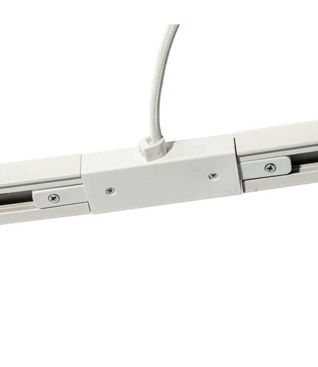 1-Phasen-Schiene 2-adrig Mittenanschluss – inkl. Abdeckplatte Rund Weiß