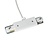1 Fase Rail 2 wire Middenaansluiting - Incl. Afdekplaat Vierkant Wit