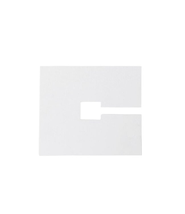 Vierkant Afdekplaat Wit - 10x10cm