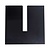 Quadratische Abdeckplatte Schwarz – 10 x 10 cm