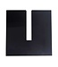 Quadratische Abdeckplatte Schwarz – 10 x 10 cm