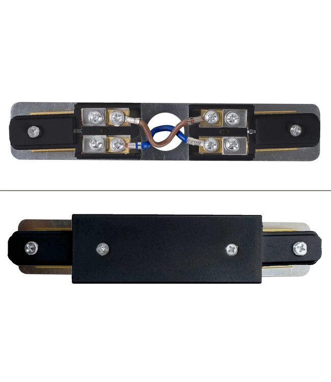 1 Fase Rail 2 wire Middenaansluiting Zwart
