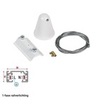 1-Phasen-Schienenaufhängungsset mit Deckenbeschlag – Weiß – 2 Meter