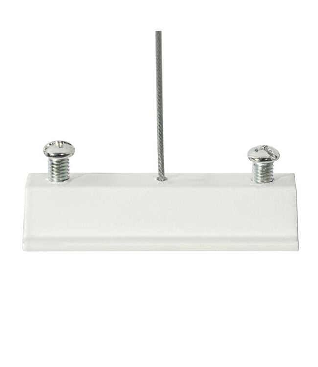 1 Fase Rail Ophangset met Plafondbeslag - Wit - 2 Meter