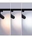 1 Fase Rail Spot 10w, 820 Lumen, CCT-Switch (3000K/4000K/6000K), CRI90, Incl. UGR Filter, Zwartkleurige behuizing, 3 Jaar Garantie