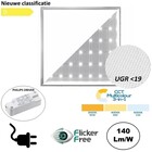 Back-Lit UGR19 LED-Panel 60 x 60 cm, 28 W, 3900 Lumen (140 lm/W), Farbwechsel (3000/4000/6000 K), flimmerfreier Philips LED-Treiber, steckerfertig, 3 Jahre Garantie