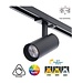 1-Phasen-Schienenstrahler 10 W, 800 Lumen, CCT-Schalter (2700 K/3000 K/4000 K), CRI90, UGR19, dimmbar, schwarzes Gehäuse, 3 Jahre Garantie