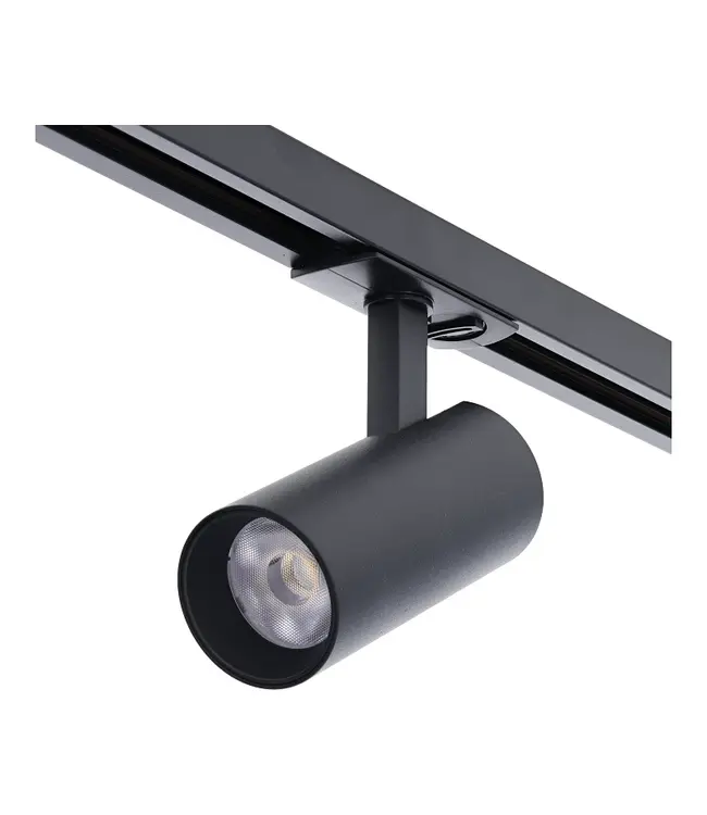 1-Phasen-Schienenstrahler 10 W, 800 Lumen, CCT-Schalter (2700 K/3000 K/4000 K), CRI90, UGR19, dimmbar, schwarzes Gehäuse, 3 Jahre Garantie
