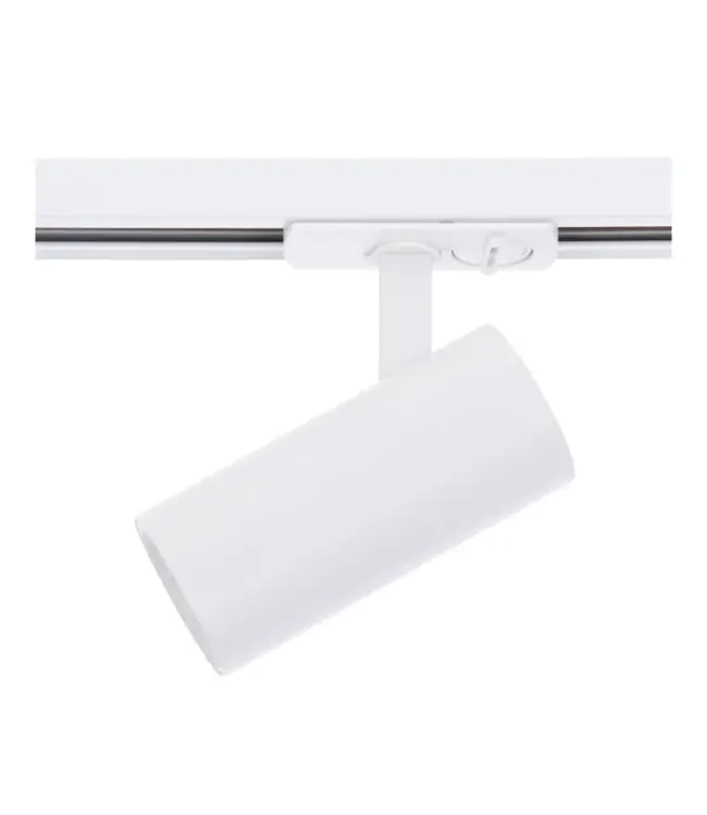 1-Phasen-Schienenstrahler 10 W, 800 Lumen, CCT-Schalter (2700 K/3000 K/4000 K), CRI90, UGR19, dimmbar, weißes Gehäuse, 3 Jahre Garantie