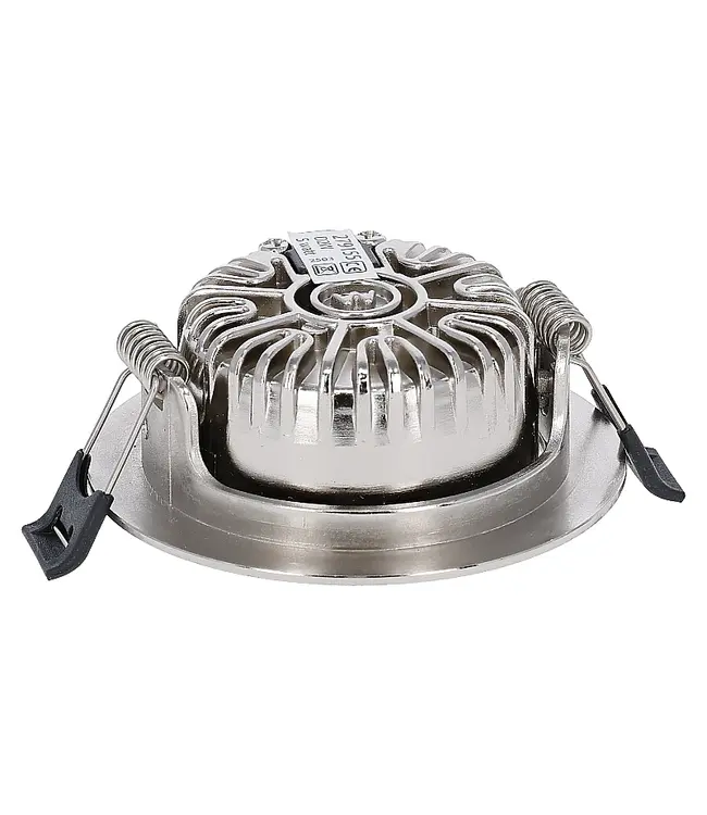 Einbau-LED-Spot 6 W Flat, 400 Lumen, CCT-Schalter (2700 K/3000 K/4000 K), schwenkbar, IP65, dimmbar, CRI90, Stahlgehäuse, Lochgröße 68–72 mm, 2 Jahre Garantie