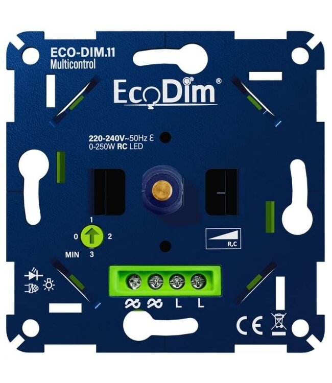 ECO-DIM.11 | LED-Dimmer 0-250 W | Geeignet für Wechselschaltung und Kreuzschaltung mit mehreren Dimmern