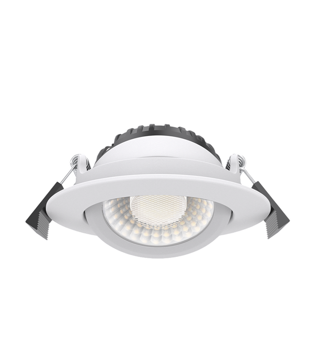 Einbau-LED-Spot 5/7 W Luxus, 475/665 Lumen, CCT + DimToWarm-Schalter (2300 K/3000 K/4000 K + Dim To Warm), schwenkbar, IP65, dimmbar, weiße Leuchte, Lochgröße 70 mm, 3 Jahre Garantie