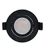 Einbau-LED-Spot 5/7 W Luxus, 475/665 Lumen, CCT + DimToWarm-Schalter (2300 K/3000 K/4000 K + Dim To Warm), schwenkbar, IP65, dimmbar, schwarze Leuchte, Lochgröße 70 mm, 3 Jahre Garantie
