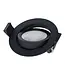 Inbouw LED Spot 5/7w Luxe, 475/665 Lumen, CCT + DimToWarm Switch (2300K/3000K/4000K + Dim To Warm), Kantelbaar, IP65, Dimbaar, Zwart Armatuur, Gatmaat 70mm, 3 Jaar Garantie