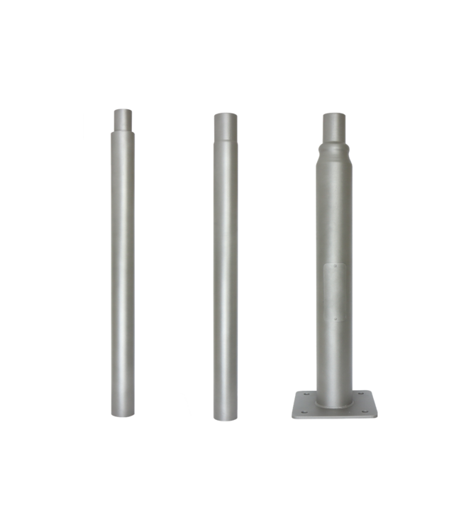 3 Meter Lichtmast / Lantaarnpaal - GRIJS -  Max. 5 Meter verlengen