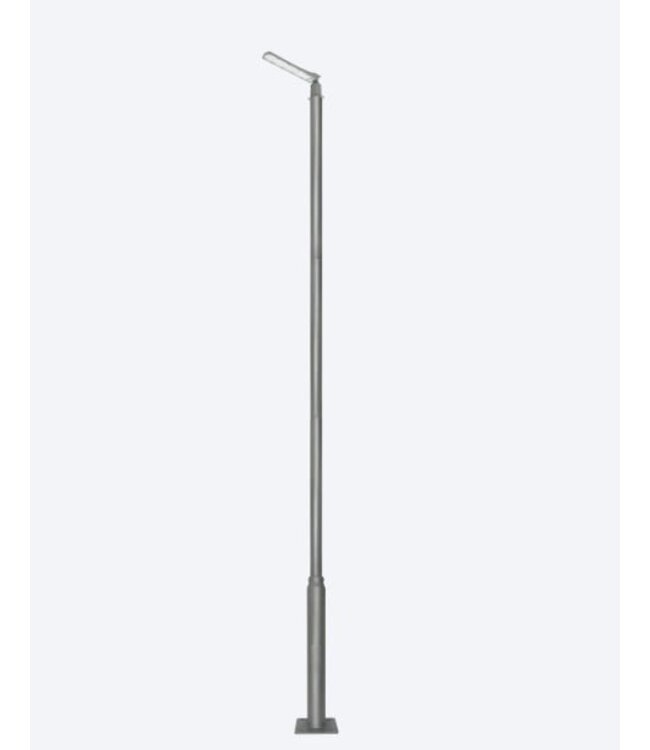 4 Meter Lichtmast / Lantaarnpaal - GRIJS -  Max. tot 5 Meter verlengen