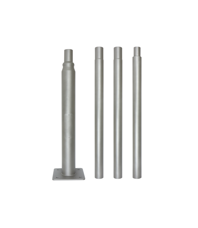 4 Meter Lichtmast / Lantaarnpaal - GRIJS -  Max. tot 5 Meter verlengen