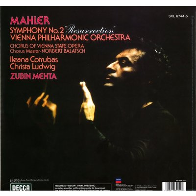 Pro-Ject ZUBIN MEHTA & WIENER PHILHARMONIKER – MAHLER: SYMPHONY NO. 2 "RESURRECTION"