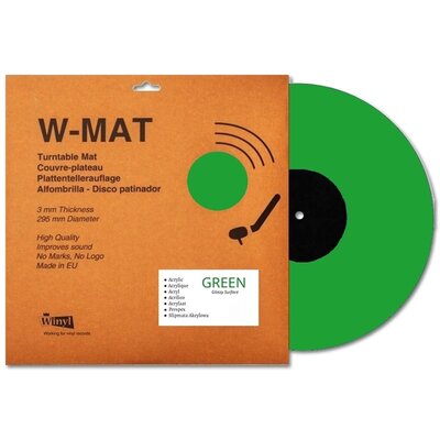 Winyl W-Mat Acryl Green – Platenspeler mat