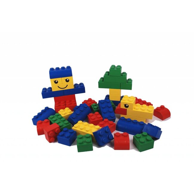 SoftBlocks Rubber Building Blocks for Kids - Safe & Flexible Bricks  - 42 pc