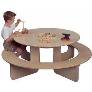  Runder Spieltisch aus Holz