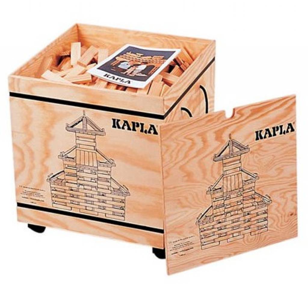 Mathis hoofdpijn micro Kapla kist 1000 stukjes - Grote Kapla kist voor peuters, kleuters en  grotere kids - Kinderspel ®