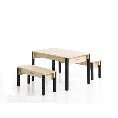 Wooden Table for Lego blocks including 2 benches