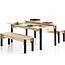 Table pour Lego XL avec 2 bancs assortis
