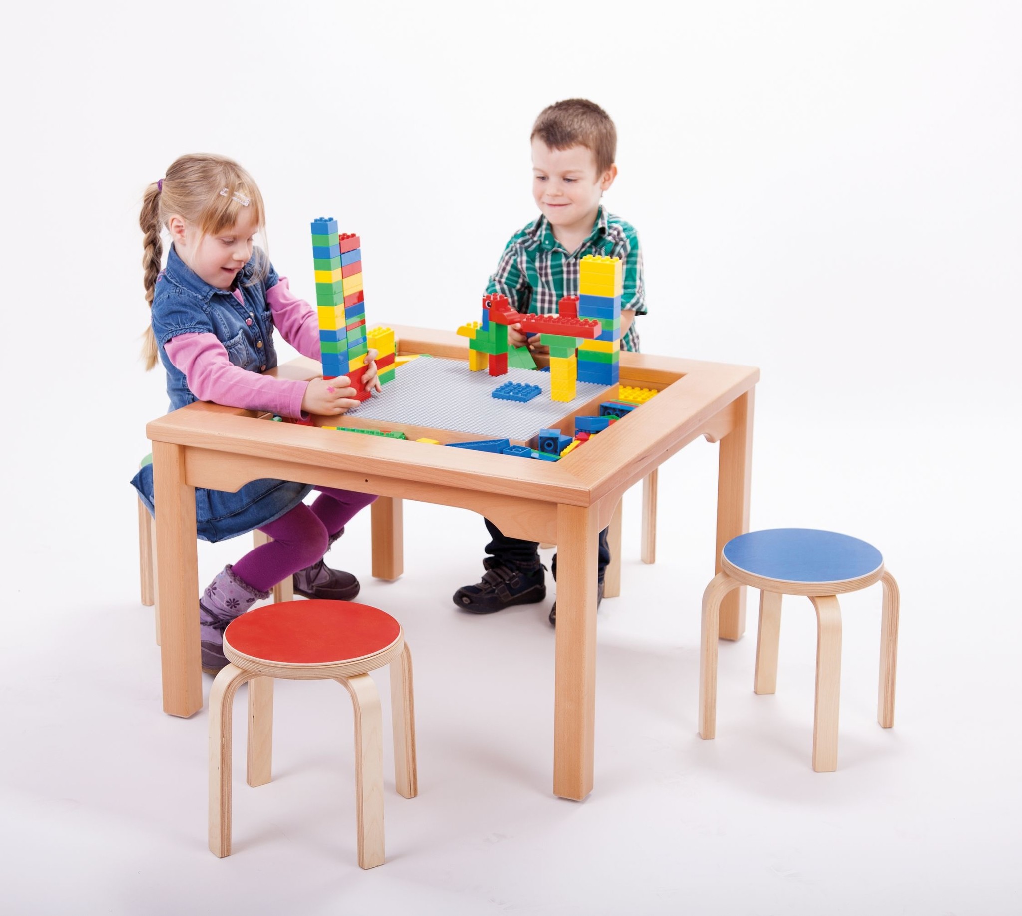 kapperszaak semester impliciet LEGO DUPLO Tafel met 4 stoeltjes en groot pakket DUPLO bouwstenen -  Kinderspel ®