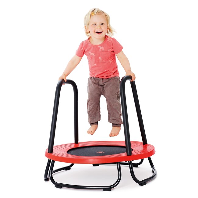 Gonge mini trampoline met stangen - voor peuter en kleuter